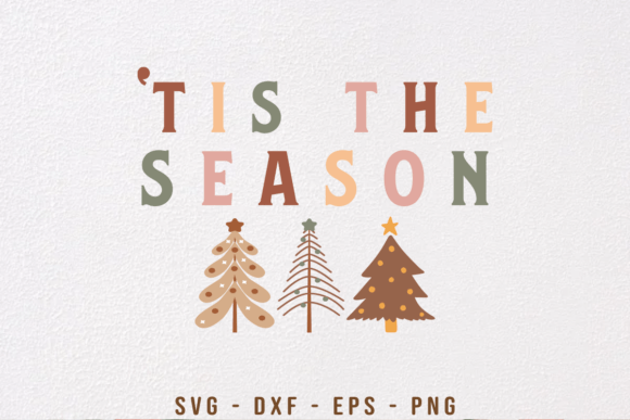 Boho Tis the Season Christmas SVG PNG