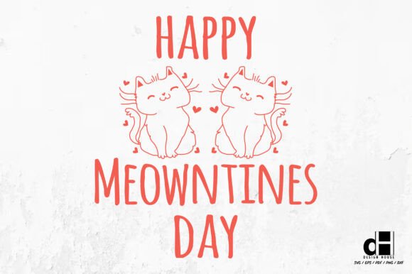 Happy Meowntines Day Cat SVG