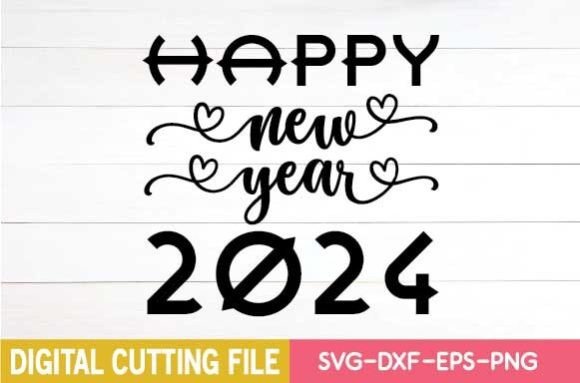 Happy New Year 2024 Svg