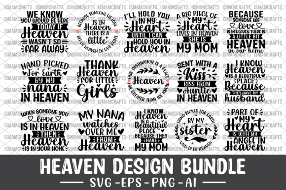 Heaven Quote Design Bundle SVG
