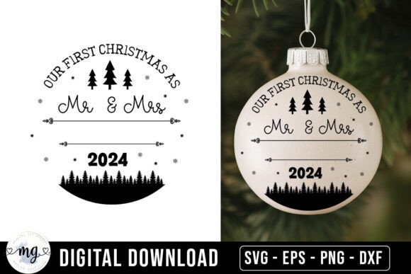 Our First Christmas As Mr. Mrs - SVG